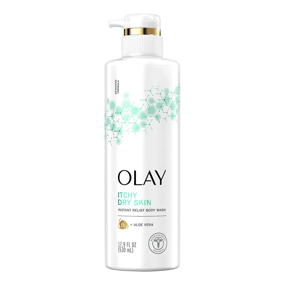 Olay Instant Relief Body Wash with Vitamin B3 Complex and Aloe Vera, 17.9 Oz